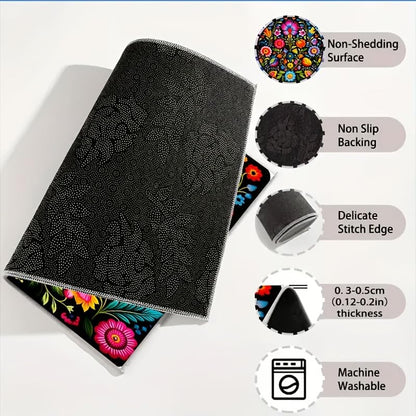 Universal Car Trunk Mat 29" x 39", Beautiful Flowers All Weather Trunk Protection Cargo Liner, Durable Cargo Mat Rear Trunk Liner, Stylish Vehicle Interior Accessories Suitable for Most Car Models - color: Beautiful Flowers
