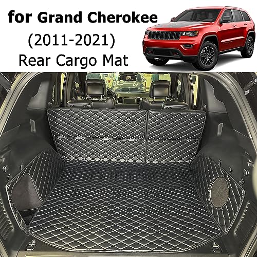 for 2011-2021 Jeep Grand Cherokee Trunk Mat and Rear Backrest Mat Cargo Liners All Weather Anti-Slip