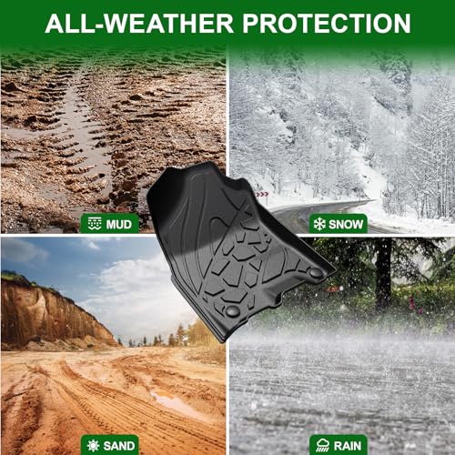 Floor Mats for 2019-2024 Ram 1500 (Only Classic Body) Crew Cab 2013-2018 1500/2500/3500 Crew Cab, TPE All Weather Durable Floor Liners Door Sill Guards for Ram 1500 Classic - size: 2019-2024 | For Dodge Ram 1500 Classic