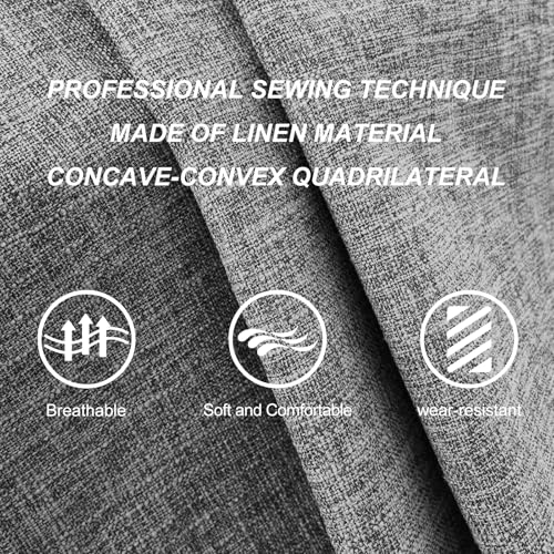 BOPUOVRE Linen Car Seat Covers Front Seat Covers Breathable Cloth Fabric Car Seat Protector - Universal Fit for Cars, Vans, SUVs, Trucks - 2 Units - Gray - color: Gray