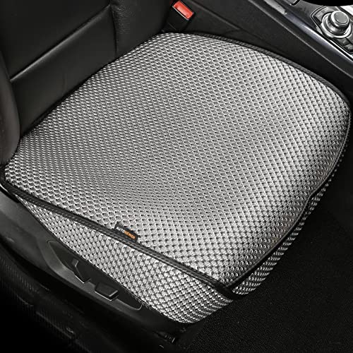 Auto Newer Breathable Universal Four Seasons Car Seat Covers，Luxury Car Seat Cushion ，Protectors for Front Seat Bottoms,Compatible with 95% Vehicles， Fit for Cars Truck SUV Sedan (Grey,1PC) - color: Grey-1PCS
