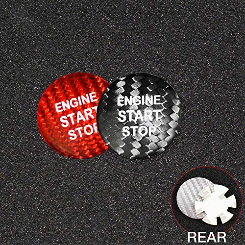 AIRSPEED Carbon Fiber Car Engine Start Button Sticker for Lexus IS250 IS200 IS300 ES350 ES330 GS350 GS300 NX300 NX200T RX350 RX300 LX RC (Red) - color: Red Without Hole