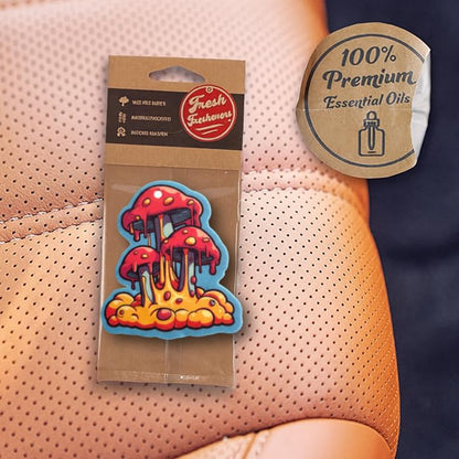 Funny Naughty Unique Car Air Fresheners Scented With Premium Oils By Fresh Fresheners (Shroomy Drip) - color: Shroomy Drip