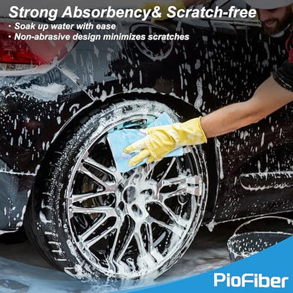 Shop Towels – 20 Pack Edgeless Microfiber Cleaning Cloths, 12"x12" Lint-Free, Reusable Towels for Car Detailing, Kitchen, Garage & Glass – Quick Dry Rags