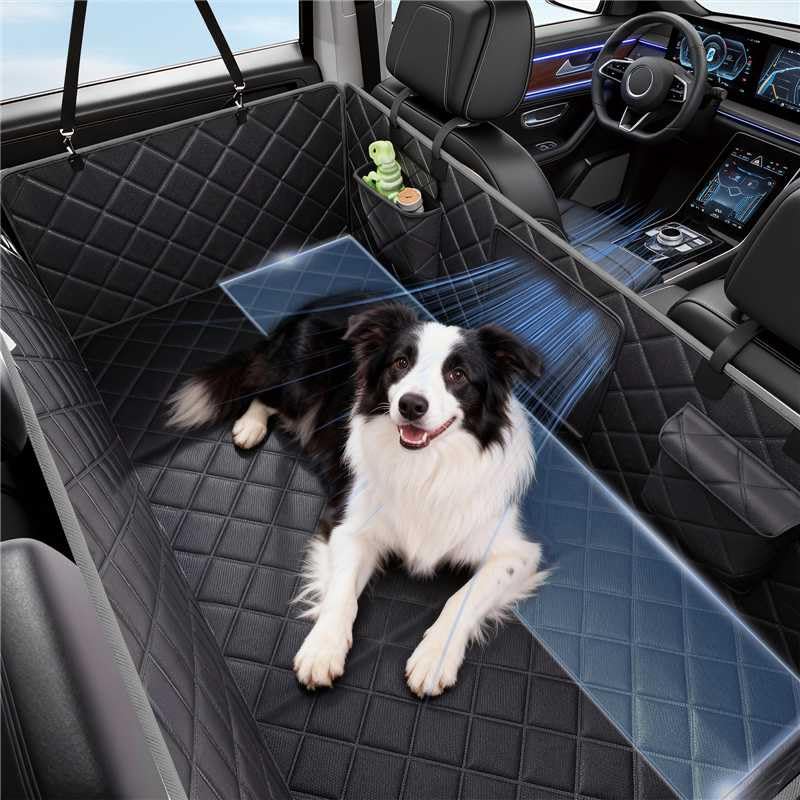 Back Seat Extender for Dogs, Waterproof Dog Car Seat Cover for Back Seat with Hard Bottom, Heavy Duty Dog Hammock for Car,Scratch Proof NonSlip, Upgraded Material, SUV, Sedan Medium Truck, Gray - color: Gray