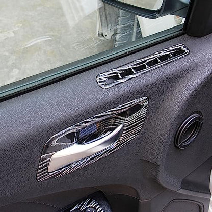 crosselec Central Control AC Switch Gear Shift Panel Cover Trim for Dodge Charger 2015-2022 (Laser Wood Grain-Door) - color: Laser wood grain-door