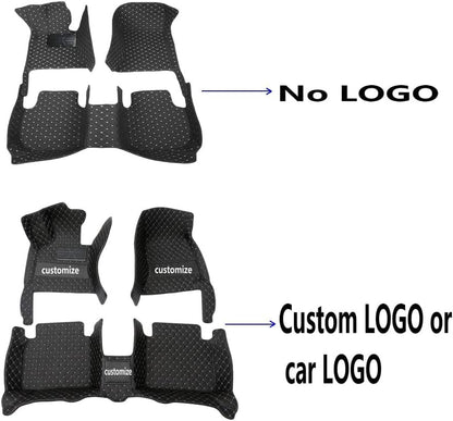 Custom Making Car Floor Mats for 96% Car Model Luxury Leather All Weather Waterproof Anti-Skid Full Coverage Liners (Black Beige and Beige) - color: black beige and beige