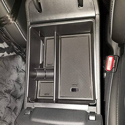 Center Console Organizer Tray Compatible with Hyundai Tucson Limited 2022 2023 2024 Tucson Hybrid Accessories, Automatic Transmission Only,SEL Only for Hybrid SEL,Armrest Secondary Storage Box,Black