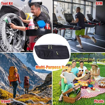 Car Trunk Organizer Storage Cargo for Hummer EV SUV Accessories Large Capacity Stable Foldable Multi-Function Trunk Side Window Luggage Storage Bag Rear Trunk Organizer for 2024 2025 2026 (Right)