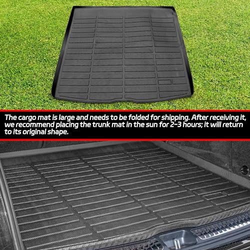 Cargo Liner Compatible with 2017-2024 Cadillac XT5 Cargo Mat，All Weather Protection Trunk Liner Rear Trunk mat，Black - style: 21)Cadillac XT5 2017-2024
