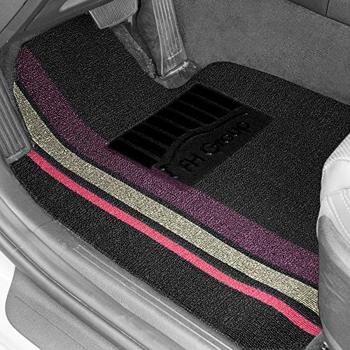FH Group Car Floor Mats - DIY Ultra Waterproof Trimmable Non-Slip Vinyl Floor Mats, Black - color: BLACKSP