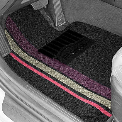 FH Group Car Floor Mats - DIY Ultra Waterproof Trimmable Non-Slip Vinyl Floor Mats, Black - color: BLACKSP
