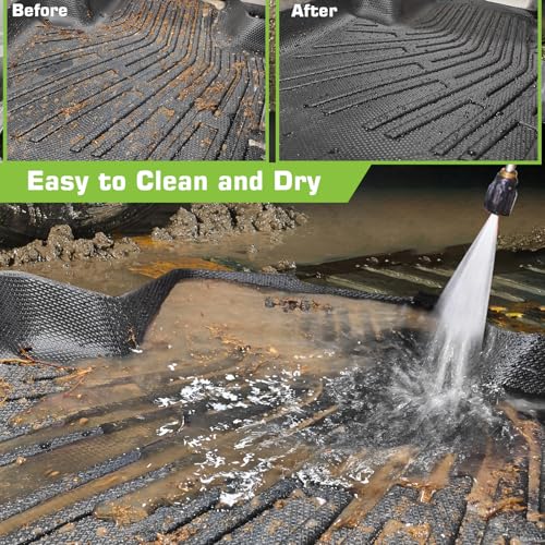 Floor Mats for Genesis GV80 (Only Fit for 5 Seats) 2021-2024 2025, TPE Waterproof Non-Slip All Weather Protection Custom, Floor Mats & Cargo Liner & Seatback Mat