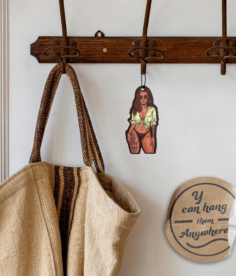 Funny Naughty Unique Car Air Fresheners Scented With Premium Oils By Fresh Fresheners (Sexy Tattoo Woman) - color: Sexy Tattoo Woman