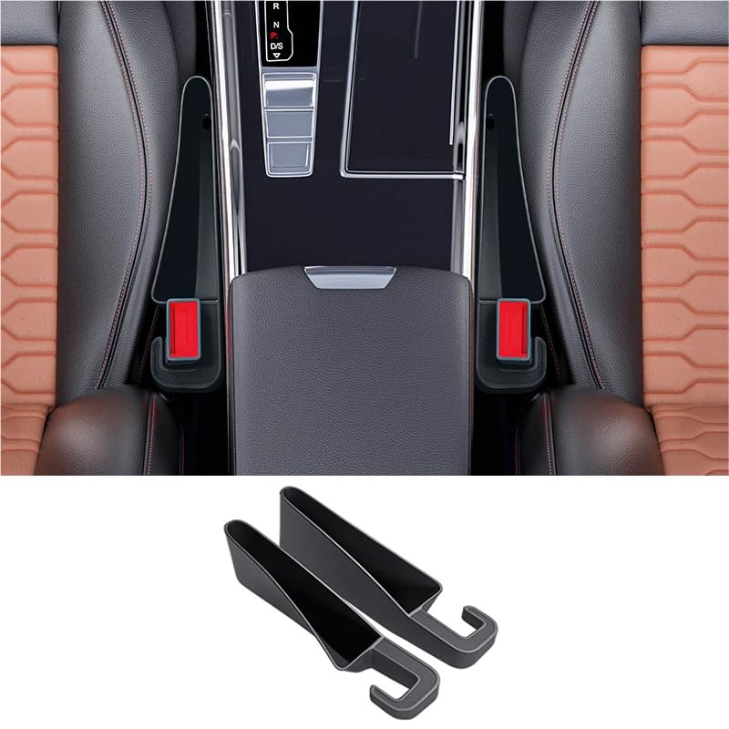 2 Pack Car Seat Gap Filler Organizer Universal Car Gap Seat Filler for Cars & SUVs，Space-Saving Car Organizer Storage Box，Prevents Item Drops，Car Seat Gap Filler for Clutter-Free Interior