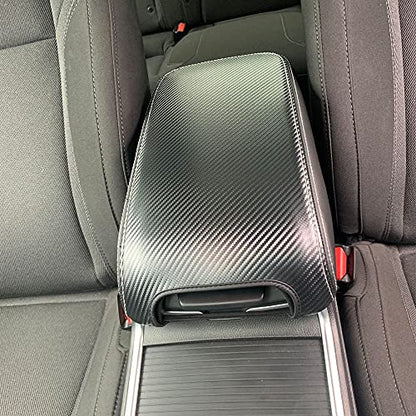 LEXLEY Armrest Box Cover Center Console Pad Waterproof Anti-Scratch Leather Protector Covers For Dodge Charger 2011-2023/Chrysler 300 2015-2022-Carbon fiber - color: Carbon fiber