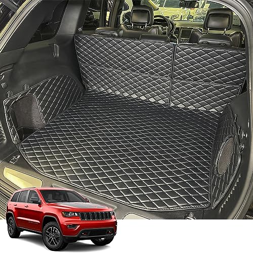 for 2011-2021 Jeep Grand Cherokee Trunk Mat and Rear Backrest Mat Cargo Liners All Weather Anti-Slip