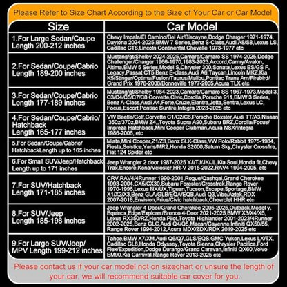 Full Enclosed Car Covers Universal Fit VW Beetle/Golf,Porsche Boxster,350z/370z,Audi TT/A3,BMW Z4,Supra A90/Integra,BRZ,Mini Cooper Clubman Sedan/Coupe/Cabrio/Hatchback Length 165-177 inches - size: 4.For Sedan/Coupe/Hatchback Length 165-177 inches