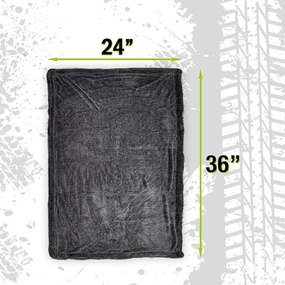 ExoForma Mega Car Drying Towel - Holds Up to 9 lbs, No Streaks, Scratches, or Water Spots | 1200 GSM Microfiber Double Twist Pile & Edgeless Design, 1 Quick & Effortless Dry - 24” x 36” - size: Pack of 1