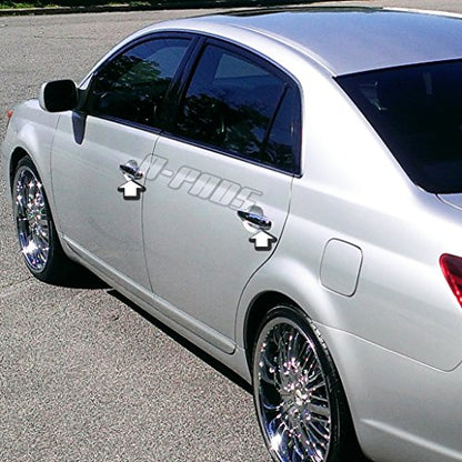 Compatible with(Just overlay Stick on, NOT for SNAP IN Replacement) 4 Chrome Door Handle Covers for Toyota 4RUNNER 2005-2008 / AVALON 05-08 / CAMRY 2007-2011 / SIENNA 05-2012 / TACOMA 2005-2015