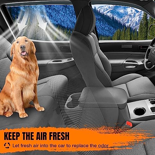 Tape on Window Visor Deflectors, Compatible with 1995-2005 GMC Jimmy Chevrolet Blazer 1996-2001 Oldsmobile Bravada 1998-2001 GMC Envoy, Acrylic Smoke Slim Style Window Rain Guards, Side Vent