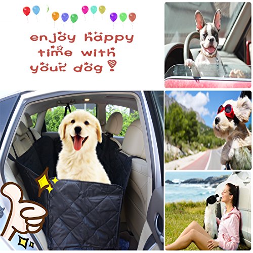 FLR Pet Seat Cover for Large Dogs Breeds Waterproof Washable Nonslip Scratch Proof Rear Back Car Seat Covers Pets Seat Protectors Mat Hammock for Car Trucks SUVs Vans & Vehicles-Universal Fit - color: hammock style