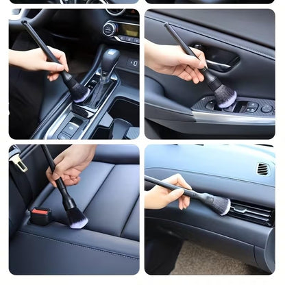 Car Interior Cleaning Brush with Soft Bristles - Dashboard & Vent Detail Brush Set, Dust Removal Tool for Car, Home, and Electronics - Durable Plastic, Ideal Christmas