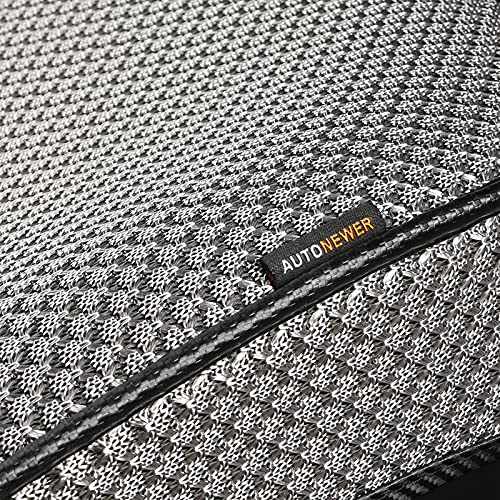 Auto Newer Luxury Breathable Car Seat Cover Fit Four Seasons, Universal Front of Car Seat Cushions, Bottom Seat Covers of Full Wrapped Edge,Universal Fit for 95% Cars,SUV,Pickup,Van(Grey，2PCS) - color: Grey-2PCS