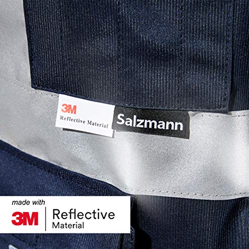 Salzmann High Visibility Safety Vest | Multi Pocket Reflective Vest | 5 Colors & 5 Sizes | Made with 3M Reflective Material - color: Navy Blue, size: XX-Large-3X-Large