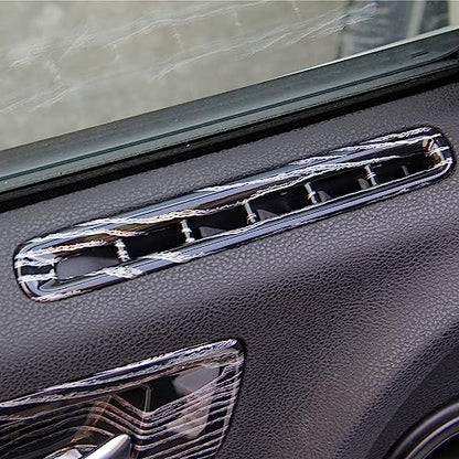 crosselec Central Control AC Switch Gear Shift Panel Cover Trim for Dodge Charger 2015-2022 (Laser Wood Grain-Door) - color: Laser wood grain-door