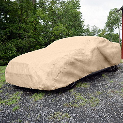 Budge Rain Barrier Cover Fits Sedans up to 22' Long | Waterproof | Breathable, Tan, 264" L x 70" W x 53" H (RSD-5)