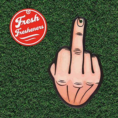 12 Pack Middle Finger Funnny Naughty Car Air Freshener Scented With Premium Oils By Fresh Fresheners (12 Pack) (Middle Finger) - color: Middle Finger