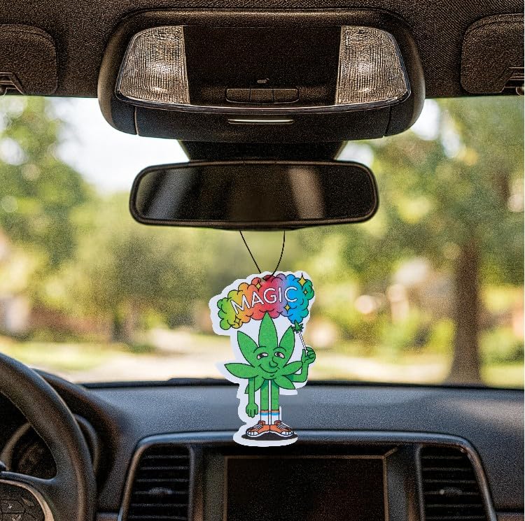 Funny Naughty Unique Car Air Fresheners Scented With Premium Oils By Fresh Fresheners (Magic Marijuana) - color: Magic Marijuana
