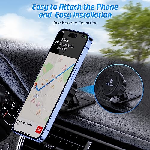 WixGear Magnetic Car Mount [2-Pack] - Universal Stick-On Dashboard Magnetic Phone Holder for Car, Strong Magnet Mount for Cell Phones & Mini Tablets with Swift-Snap Technology