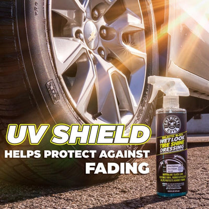 Chemical Guys Galactic Black Wet Look Tire Shine Dressing, for a Whole New Level of Shine and Depth of Black, Safe for Cars, Trucks, Motorcycles, RVs & More, 128 fl oz - TVD118 - size: 128 Fl Oz (Pack of 1)