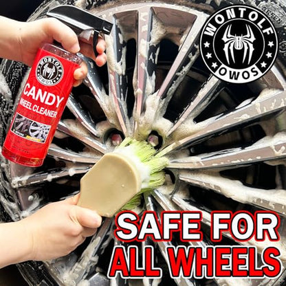 Wontolf Complete Car Wash Cleaning Kit, Car Interior Detailing Kit with Car Wash Soap, Interior Detailing Cleaner, Wheel Cleaner, Wheel Brush, Dying Towel, for Cars Trucks RVs SUVs - size: 2.29 Fl Oz (Pack of 7)