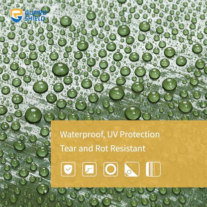 GUARD SHIELD Green Tarp Waterproof 12x16 Feet Medium Duty All Purpose Poly Tarps Cover 7mil (2-Pack) - color: Green, size: 12x16 (2-Pack)