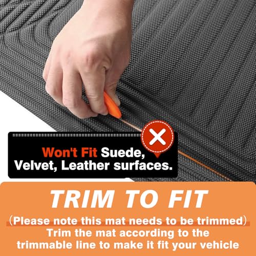 TripleAliners Vehicle Mat Universal Fit Trunk Cargo Liner All Weather Protection XPE Material Seat Back Protector Trim-to-Fit Compatible with Most Cars SUV Sedan(Backrest Mat) NO for Suede Surface - size: Seat Back Mat