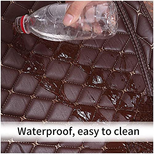 Custom Fit Car Floor Mats - Full Coverage Automotive Leather Floor Liners for Most Vehicles by MingyunSM (Black & White) - color: Black & White