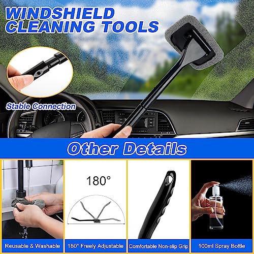 Car Detailing Kit, Car Detailing Brush Set, Bendable Car Wheel Rim Cleaner Brush Set, Car Detailing Brushes, Car Wash Cleaning Tools Kit for Interior, Exterior, Wheels, Blue - size: 17pcs