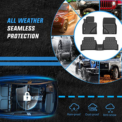 Nilight TPE Floor Mats for Mazda CX5 (CX-5) 2017 2018 2019 2020 2021 2022 2023 2024 2025 All Weather Custom Fit Heavy Duty Floor Liners - color: Black