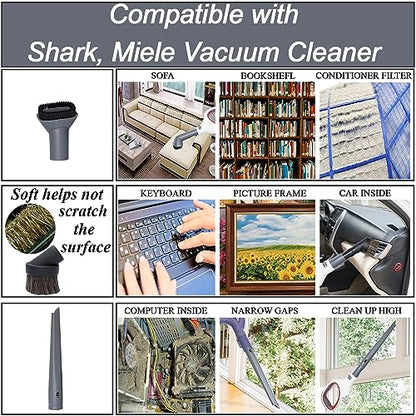 For Shark Vacuum Cleaner Accessories Replacement Kit | Household Cleaning Set with Crevice Tool, Dust Brushes & Vacuum Hose Adapters | 35MM Vacuum Attachments & Brushes - style: Replacement Attachment Kit