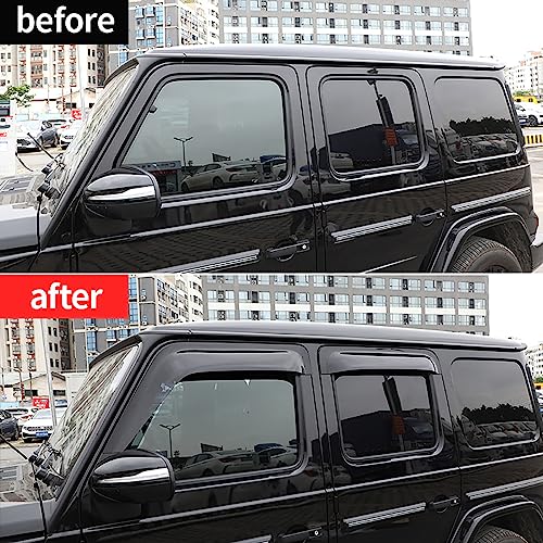 Car Side Window Vent Visor Deflectors Rain Guards 4-Piece Set for Mercedes Benz G-Class W464 G63 AMG G550 G500 2019-2026 Car Accessories