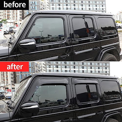 Car Side Window Vent Visor Deflectors Rain Guards 4-Piece Set for Mercedes Benz G-Class W464 G63 AMG G550 G500 2019-2026 Car Accessories