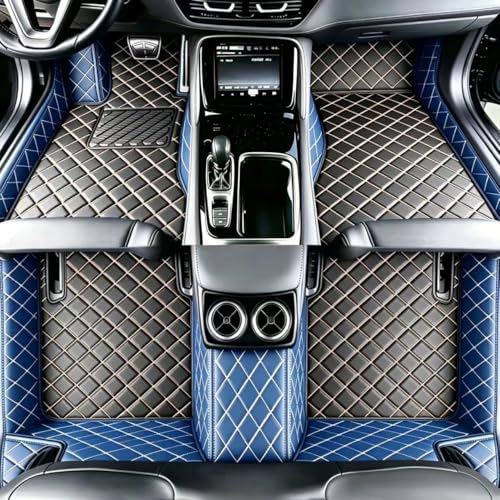 Customize Floor mats for car fit 99% Sedans SUV Sports,Custom Automotive Floor mat Fit Truck, All Weather Men Women Car Protection Pads Non-Slip auto Floor Liners (Blue Black), RH2206UPR - color: Blue Black