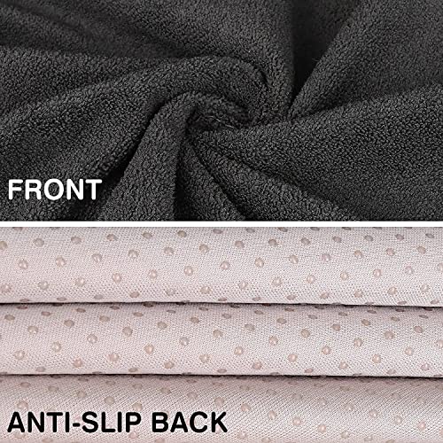 Leader Accessories 2pcs Waterproof Towel Front Seat Covers Black Non-Slip Bucket Seat Dog & Kid Auto Protector - color: Towel Black 2pcs