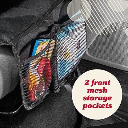 Lusso Gear Car Seat Protector - Waterproof Seat Protector & Non-Slip Backing - Waterproof Car Cover & Easy Clean-Up - Dual Mesh Storage Pockets & Travel Convenience - Gray - color: 1-Pack Gray