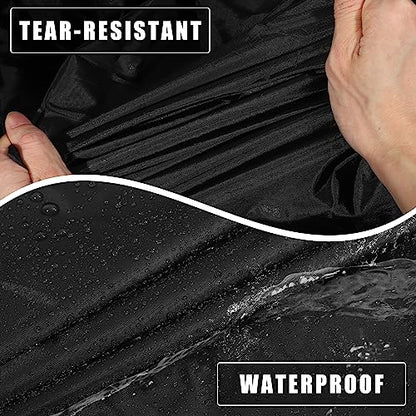 X AUTOHAUX Car Cover for Chevrolet Tahoe 4 Door 2007-2020 Aluminum Film Outdoor Waterproof Sun Rain Snow Hail Protection with Driver Door Zipper - size: for Chevrolet Tahoe 4 Door 2007-2020