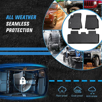 Nilight TPE Floor Mats for Tesla Model Y 5-Seat 2021 2022 2023 2024 2025 All Weather Custom Fit Heavy Duty Floor Liners - color: 2021-2024 Model Y 5 Seat