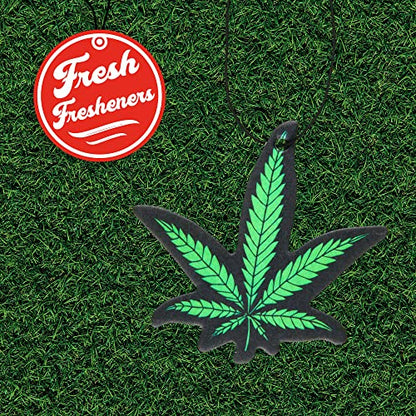 Funny Naughty Unique Car Air Fresheners Scented With Premium Oils By Fresh Fresheners (Weed Leaf) - color: Weed Leaf